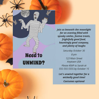 Invitation Besoin de se détendre Fête d'Halloween