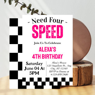 Invitation Besoin d'une fille à quatre vitesses pour une fête