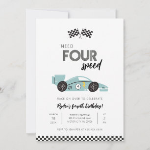 Invitation Besoin d'une voiture de course à quatre vitesses A