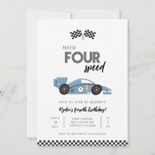 Invitation Besoin d'une voiture de course à quatre vitesses A