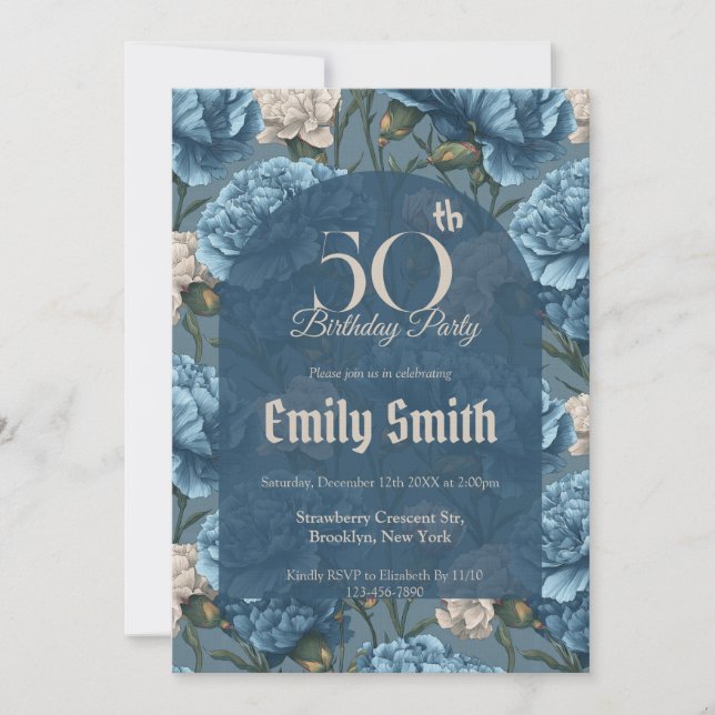 Invitation Best Carnation Inspired Beach Party (Devant)