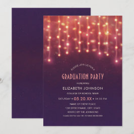 Invitation Best Graduation Party 2020 String lights Grad