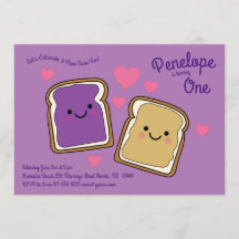 Beurre d'arachide et gelée Enfants 1er anniversair