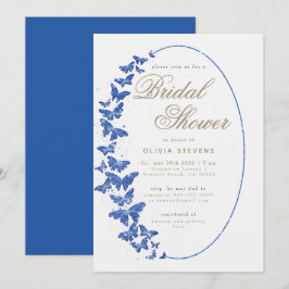 Invitation Beurre de marine Boho Frame Elégante Fête des mari