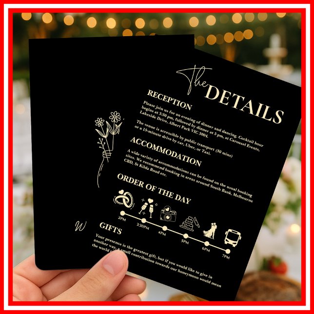 Invitation Beurre Jaune Mariage Ordre des événements Boîtier (Créateur téléchargé)