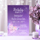 Invitation Beurre mou fille pourpre Anniversaire do-it-yourse (Cute Girl Purple Butterfly Birthday DIY Templates)