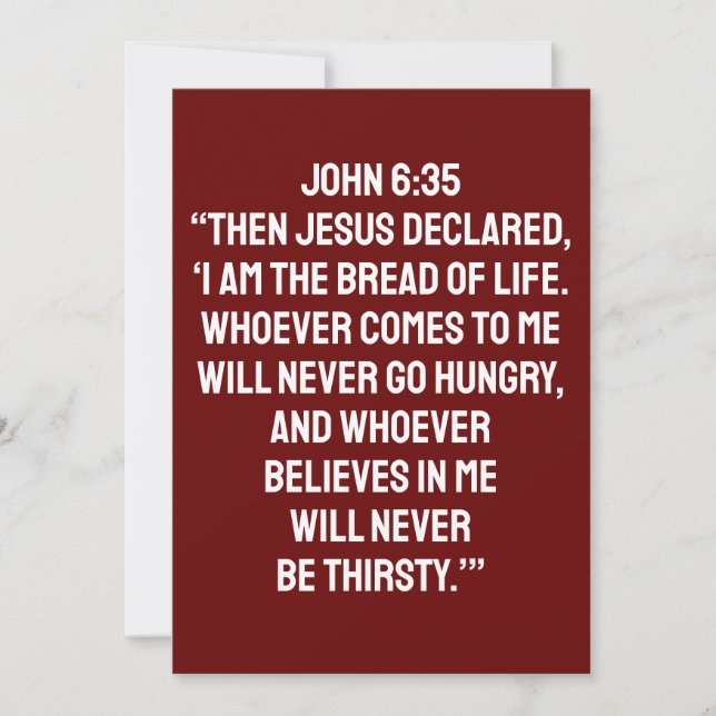 INVITATION BIBLE RELIGIEUX CHRÉTIEN VERSE CITATIONS (Devant)