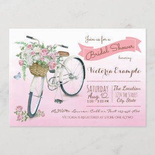Invitation Bicyclette de cru de Fête de la mariée de