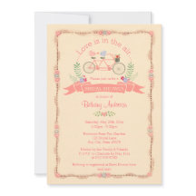 Bicyclette en tandem, oiseaux et Fête des mariées 