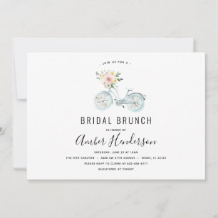 Invitation Bicyclette vintage douche Brunch nuptiale