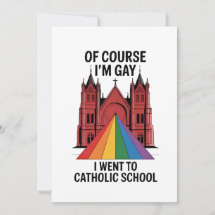 Invitation Bien sûr que je suis gay, j'ai fréquenté une école