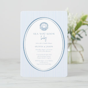 Invitation Bientôt à la mer Bébé Baby Shower pour couples côt