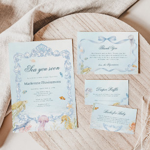 Invitation Bientôt à la mer Bébé Rococo