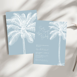 Invitation Bientôt à la mer Garçon aux palmiers tropicaux Sho
