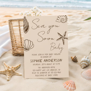 Invitation Bientôt Bébé Boho Coastal Baby Shower