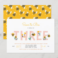 Bientôt être une famille de trois Baby showers Inv