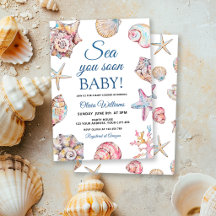 Bientôt sous les mers Baby Shower Coquillage