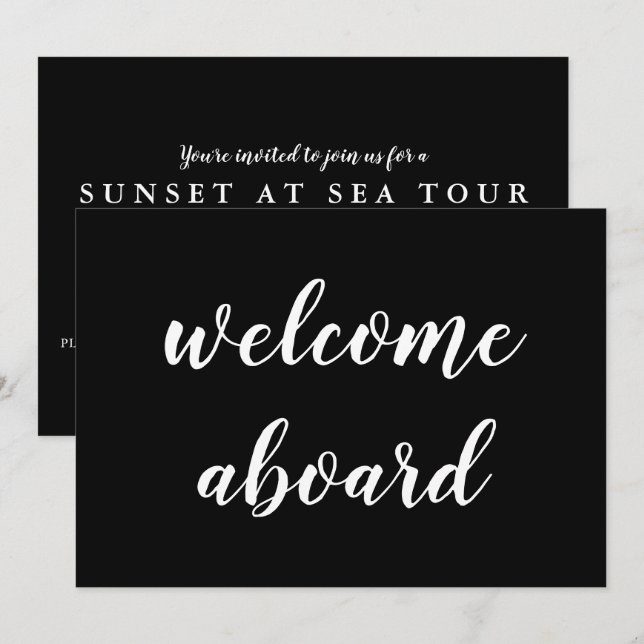 Invitation bienvenue à bord du script (Devant / Derrière)