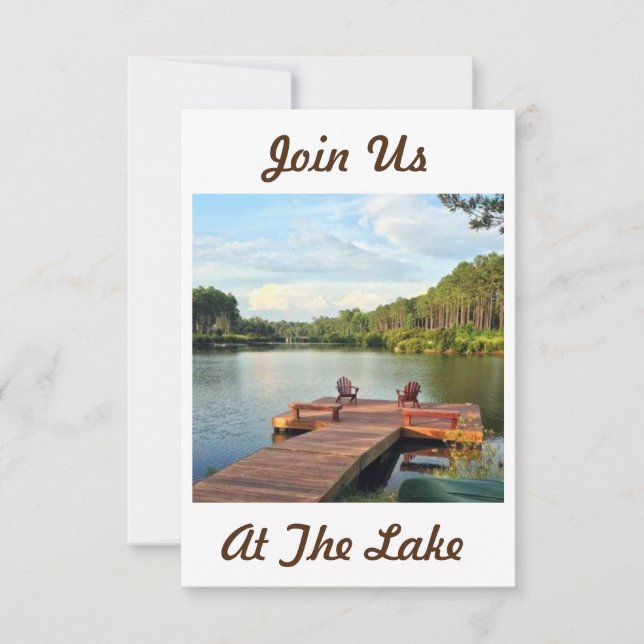 INVITATION BIENVENUE "À NOTRE MAISON DU LAC" HOUSEWARMING INV (Devant)