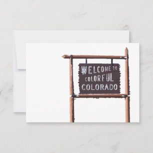 Invitation bienvenue au colorado coloré