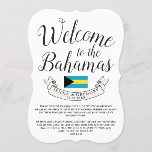 Invitation Bienvenue aux Bahamas Destination Mariage sur me