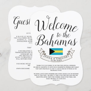 Invitation Bienvenue aux Bahamas   Personnalisation du mariag