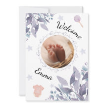 Bienvenue bébé rond photo fille