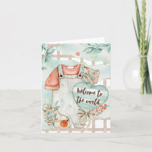 Invitation Bienvenue dans le monde, Baby Boy Card
