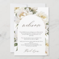 Bienvenue et Itinéraire Mariage White Peony