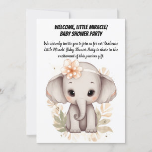 Invitation Bienvenue, Petit Miracle ! - BABY SHOWER