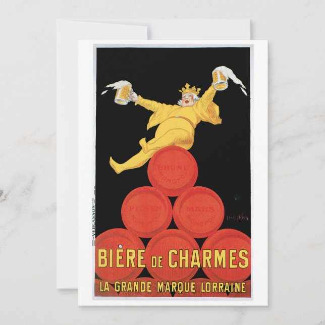 Invitation Biere de Charmes/carte d'anniversaire (Devant)