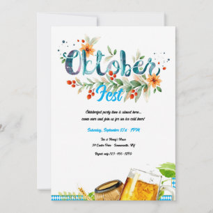 Invitation Bière d'Oktoberfest