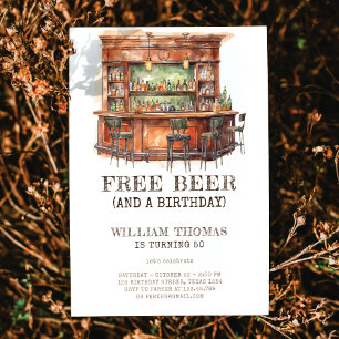 Invitation Bière Gratuite Amusante Adulte Anniversaire N'Impo