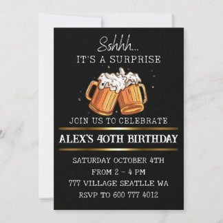Invitation Bière Surprise Anniversaire