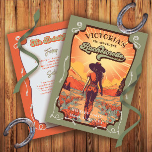 Invitation Big Adventure Cowgirl Bachelorette Party