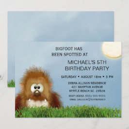 Invitation Big Foot / Sasquatatard fête d'anniversaire