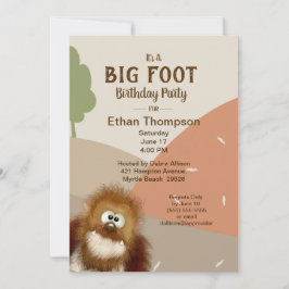 Invitation Big Foot / Sasquatatard fête d'anniversaire