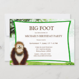 Invitation Big Foot / Sasquatatard fête d'anniversaire