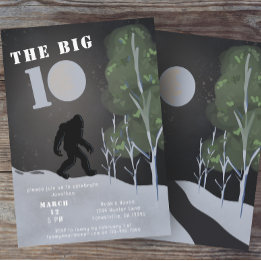 Invitation Big Foot Wild Adventure 10e anniversaire