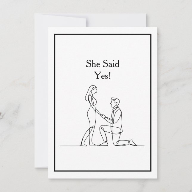 Invitation Big love. Big day. Save the date. Black Border (Devant)