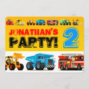 Invitation Big Trucks 2e anniversaire