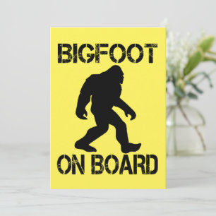 Invitation Bigfoot à bord Funny Bigfoot