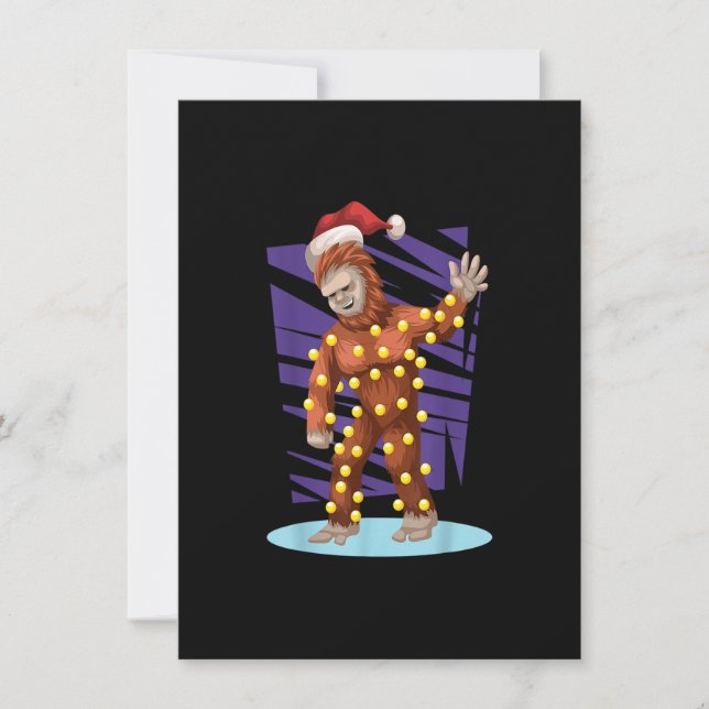 Invitation Bigfoot Santa Sasquatch Santa Bigfoot Christmas Li (Devant)