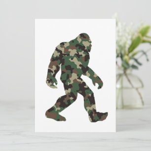 Invitation Bigfoot Sasquatch Camouflage