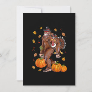Invitation Bigfoot Sasquatch Turkey