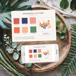 Invitation Bikinis et Bellinis Week-end Palette de couleurs