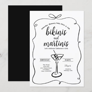 Invitation Bikinis et martinis à la peau noire