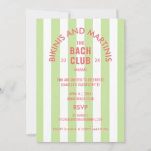 Invitation Bikinis Et Martinis Bach Club Cabana Party