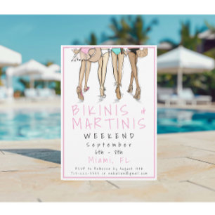 Invitation Bikinis & Martinis Week-end entre filles Filles à 