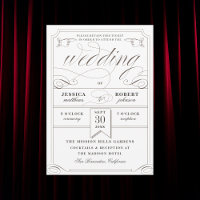 Billet Antique Mariage Vintage